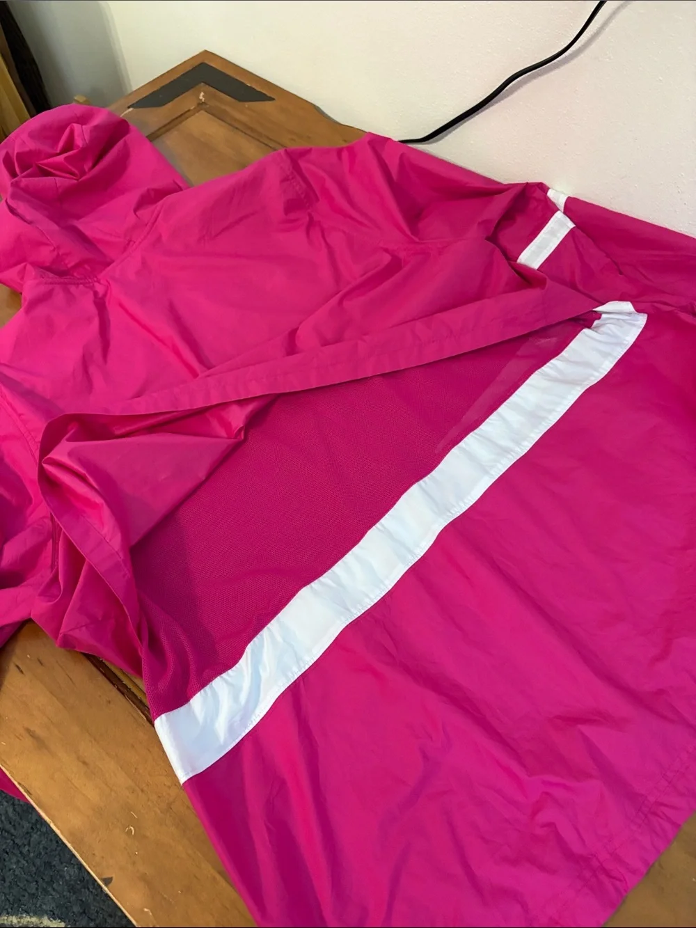 Nike Hot Pink Hooded Windrunner with White Accents Size XXL